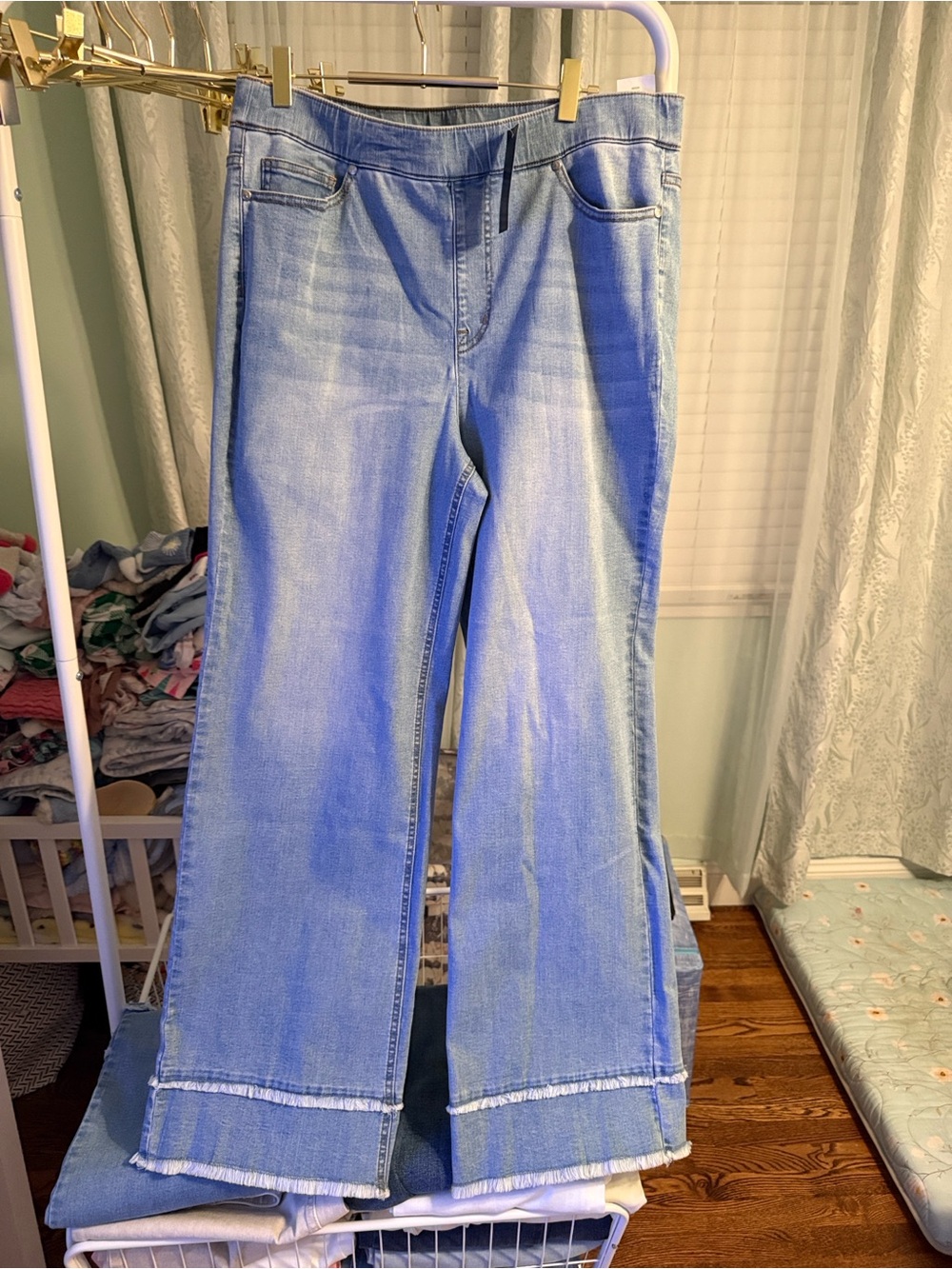 Isaac Mizrahi Live! Tall True Denim Indigo PullOn Wide Leg-Medium Vintage Blue